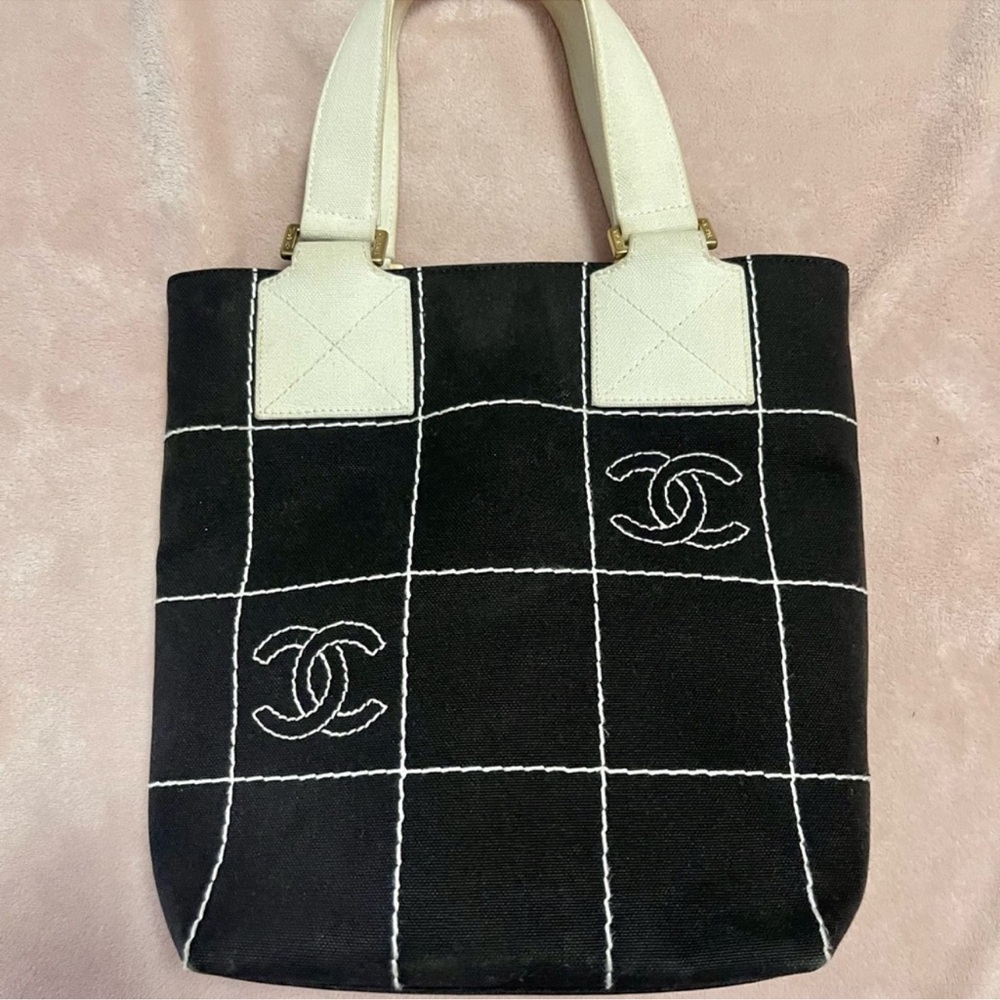 Chanel Black and White Tote Bag